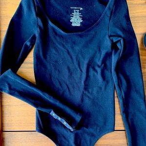 Free People Intimates Black Bodysuit, L